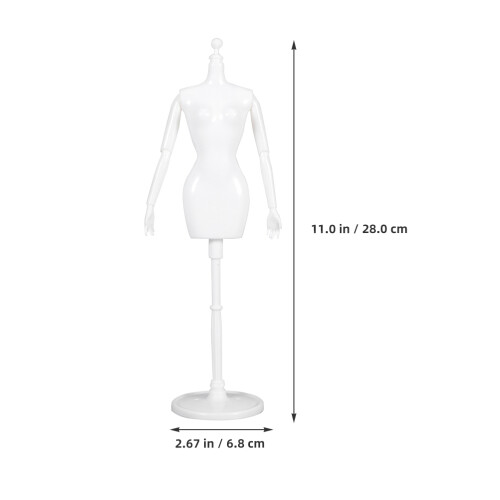 2Ud Maniquí Plástico Mini Ajustable Para Mostrar Ropa En Hogar 2