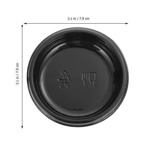 300Pièces Petites Assiettes Noires Pour Sauces Condiments 2