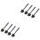8Pièces Nettoyage Barbecue Manche Antidérapant Noir 4