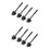 8Pièces Nettoyage Barbecue Manche Antidérapant Noir 6