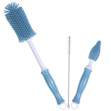 3Ensembles Brosses Polyvalentes Silicone Pour Gourdes Pailles