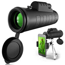 40X60 Monocular Telescope with Phone Mount, Clear Night Vision for Outdoor, Bird Watching, Hunting