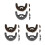 3Ensembles Barbes Adhésives Décoratives Long Costume 10