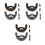 3Ensembles Barbes Adhésives Décoratives Long Costume 4