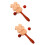 2Pièces Jouet Portable Hochet Bois Bébé Stimulant 8