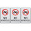 3Pcs Sturdy White Sign No Motorcycles Street Warning Caution 5