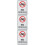 3Pcs Sturdy White Sign No Motorcycles Street Warning Caution 9