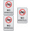 3Pcs Sturdy White Sign No Motorcycles Street Warning Caution 8