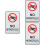 3Pcs Sturdy White Sign No Motorcycles Street Warning Caution 7