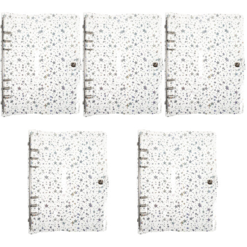 5Pièces Couvres-Cahiers Transparente Rigide Pour École Et Scrapbook 2