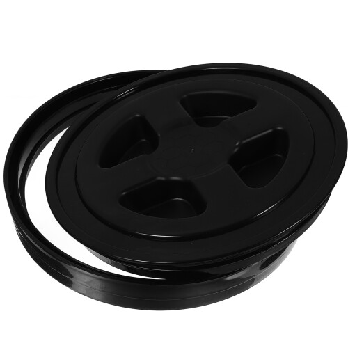 3Pcs Secure Seal Black ABS Bucket Caps Replacement for Chemical Drums