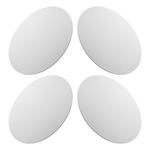 16Pièces Toiles Rondes Blanches, Support Peinture Huile 2