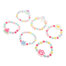 18Pz Braccialetti A Perline Bambini Elastici Vivaci Decorazione