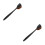 2Pcs Body Makeup Brush Black Nylon Long Handle Self Tanning Applicator 8