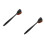 2Pcs Body Makeup Brush Black Nylon Long Handle Self Tanning Applicator 7