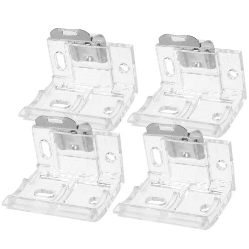 8Pz Supporti Trasparenti in Metallo E Per Tende E Veneziane 1