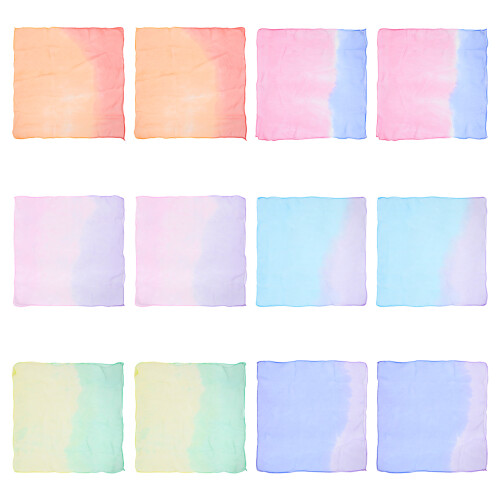 48Pz Sciarpe Per Danza Bambini Velluto Colorate Performance