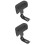 2Pcs Practical Motorcycle Back Cushion Black Soft Seat Support 7