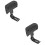 2Pcs Practical Motorcycle Back Cushion Black Soft Seat Support 8