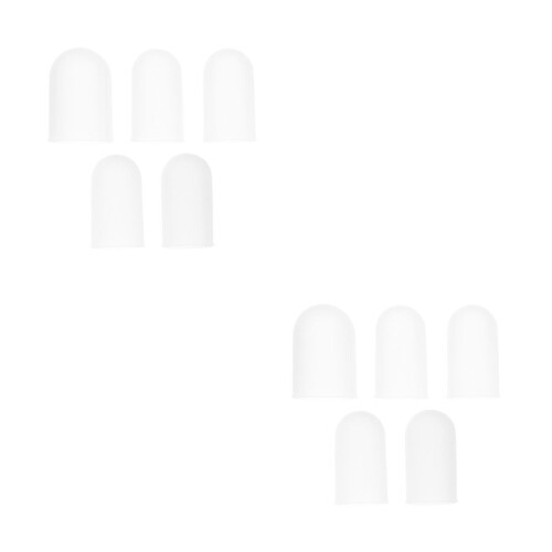 10Pz Guaina Dita Silicone Morbida Protettiva Antiscivolo Trasparente 2