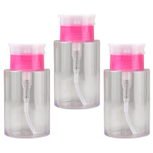 12Pz Flaconi Vuoti Rosa Con Pompa Per Rimuovi Smalto Manicure