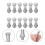 24Pz Dita Per Argento Decorativo Materiale 8
