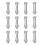 24Pz Dita Per Argento Decorativo Materiale 9