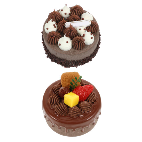 4Pcs PVC Realistic Simulation Cake Model Party Food Decor 2