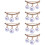 6Pz Distintivo Creativo Dorato Con Perla Accessorio Chic Per 6