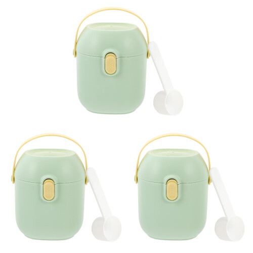 3Pz Dispenser Formula Verde Pratico E Infrangibile Con Cucchiaio 2