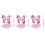 3Sets Schmetterlingskostüm Set Rosa Polyester Flügel Tüllrock 8