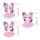 3Sets Schmetterlingskostüm Set Rosa Polyester Flügel Tüllrock 9