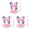 3Sets Schmetterlingskostüm Set Rosa Polyester Flügel Tüllrock 7