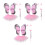 3Sets Schmetterlingskostüm Set Rosa Polyester Flügel Tüllrock 5