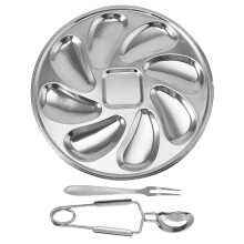 2Conjuntos Conjunto De Pratos Para Ostras Aço Inoxidável Para Casa