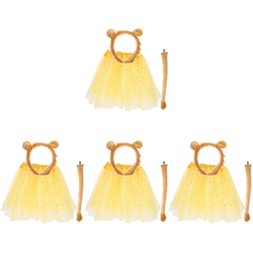 4Conjuntos Conjunto De Com Tutu, Tiara De Orelhas E Cauda 2