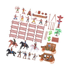 43Piece Cowboy Model Ornaments Mini Figures Simulation Characters