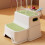 Small Two-Tier Step Stool for Toddlers, Compact Light Green PP Plastic Non-Slip Design, Ideal for Home Use 2