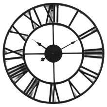 Large Wall Clocks, European Retro Style Metal Clock with Quiet Quartz Sweep Movement for Living Room Decor, Battery Operated (40cm)