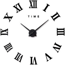 Modern Silent Wall Clock, Designed for Smooth Walls & Various Rooms, Experience the Luxury Decoration Effect, Self-adhesive Stickers, Large