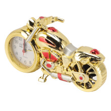 Vintage Motorcycle Alarm Clock, 21.5x12cm, Dual Color Gold