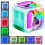 Unicorn Theme Glowing Cube Clock, Quiet Alarm Digital Thermometer Alarm Clock (7 Changing Colors) 3