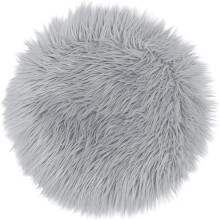 High Density Pile Anti-Slip Backing Round Rug, Soft Velvet Polyester Luxury Faux Fur Rug for Pet Mattress Easy Cleaning