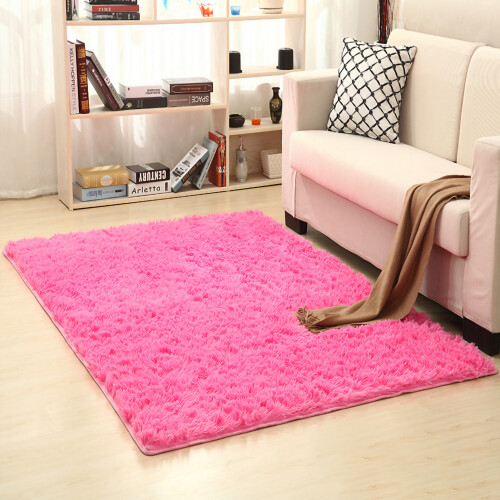 Shaggy Super Soft Rug, κομψό χαλί διακόσμησης σπιτιού με φωτεινά χρώματα και πολυτελή
