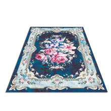 Foldable Rugs for Bathroom Bedroom, Vintage Design Low Pile Soft Underfoot Machine Washable Rug, Golden Green Non Slip Backing, Anti-Slip Thick Thread