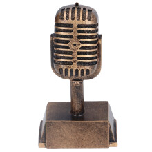 Musikpreis-Trophäe 16,5 cm Künstliche Harz-Mikrofon Tischdekoration
