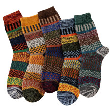 Wollen sokken voor dames, zachte wollen sokken, comfortabele crew sokken, warme dikke gebreide sokken voor multifunctioneel gebruik, vintage