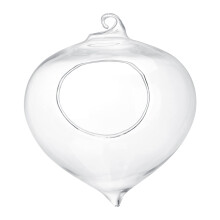 Hanging Glass Terrarium, Clear Glass Planter for DIY Air Plant Container, Teardrop-Shaped Design for Aesthetic Appeal, Decorative Garden Ornament for