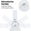 Adjustable Bracket Multi-Position Wind Resistant Heavy Duty Construction, White Finish Universal Pole Fit For Wall Mountable, Mounting Hardware Includ 3