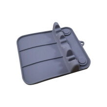 Compact Silicone Utensils Holder Nonslip Suction Cups Odor-Gray